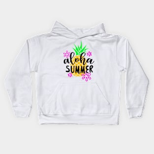 Aloha Summer Pineapple Kids Hoodie